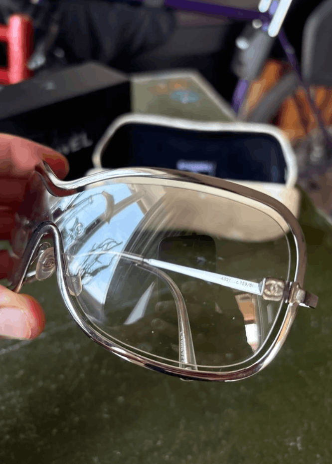 Chanel CHANEL SUNGLASSES 4031 LOGO CC Wrap Metal Vintage 4017 Size ONE SIZE - 3 Thumbnail