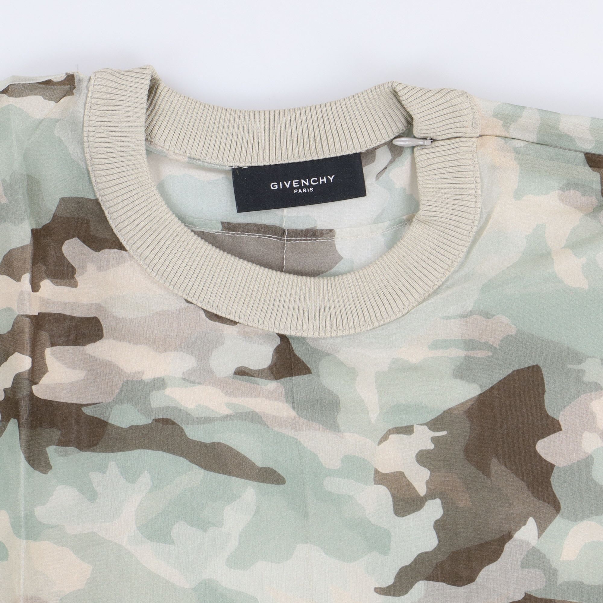 Givenchy Green Camo Organga Silk Zipped Sweatshirt Size US S / EU 44-46 / 1 - 3 Thumbnail