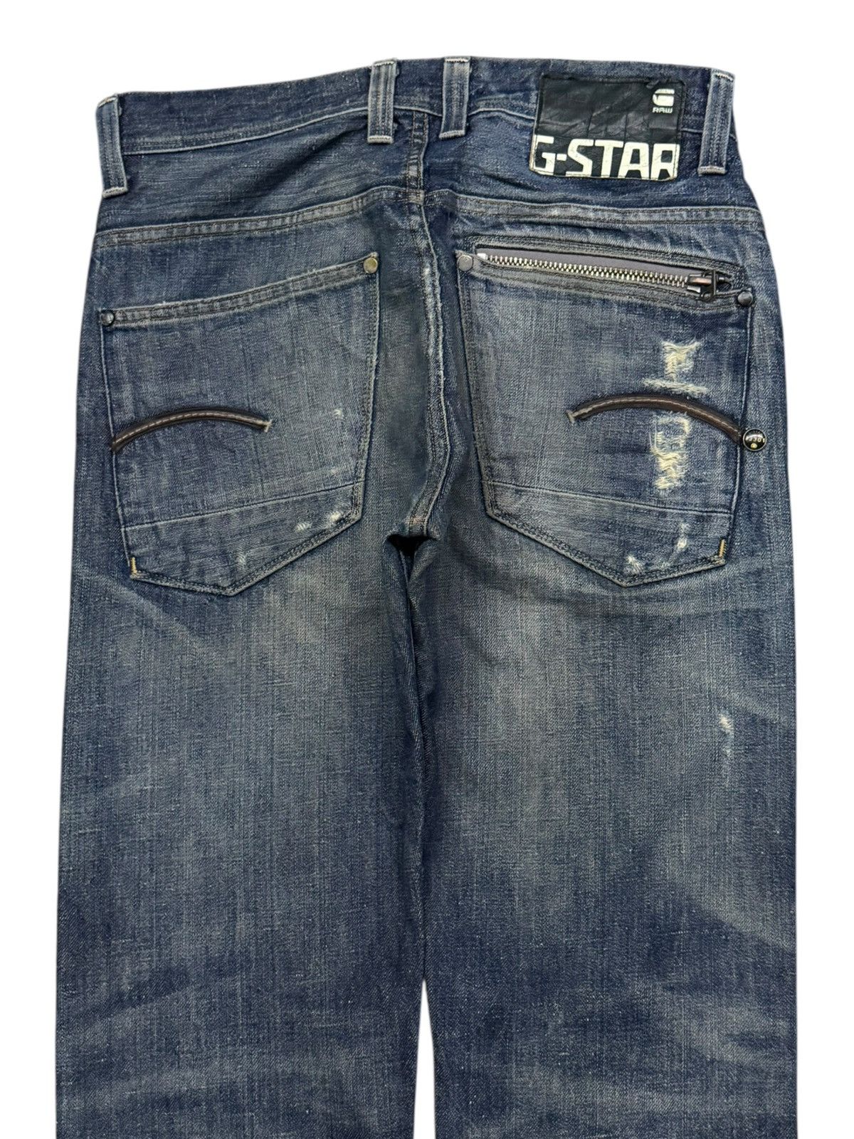 G-Star Vintage G-Star RAW 3301 Attacc Straight Distressed Denim 31 Size US 31 - 5 Thumbnail