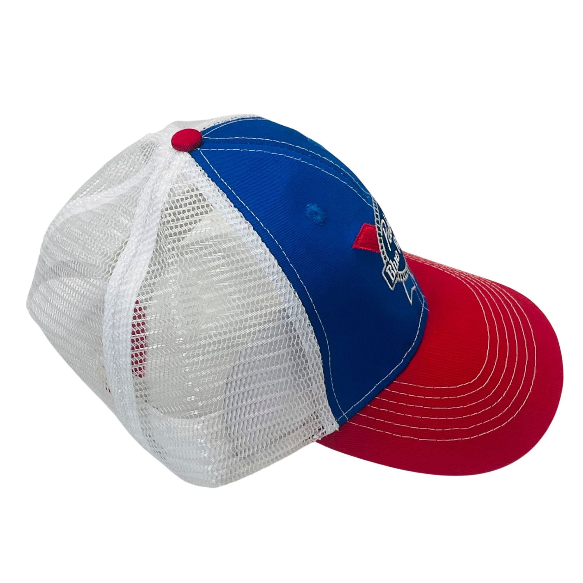 Pabst Blue Ribbon Pabst Blue Ribbon Mesh Trucker Hat Red White & Blue Adjustab Size ONE SIZE - 3 Thumbnail