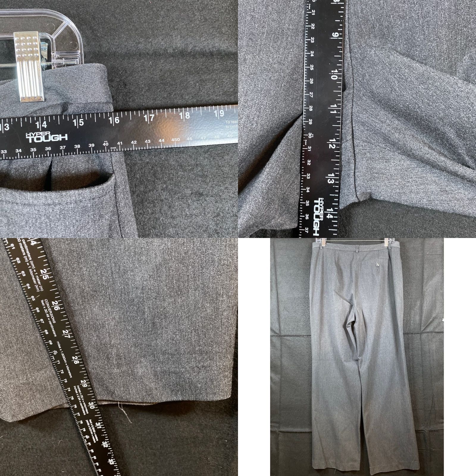 Talbots Talbots Womens Pants Gray High Rise Straight Workwear Polyester Blend Stretch 10 Size 24" / US 00 / IT 34 - 8 Thumbnail