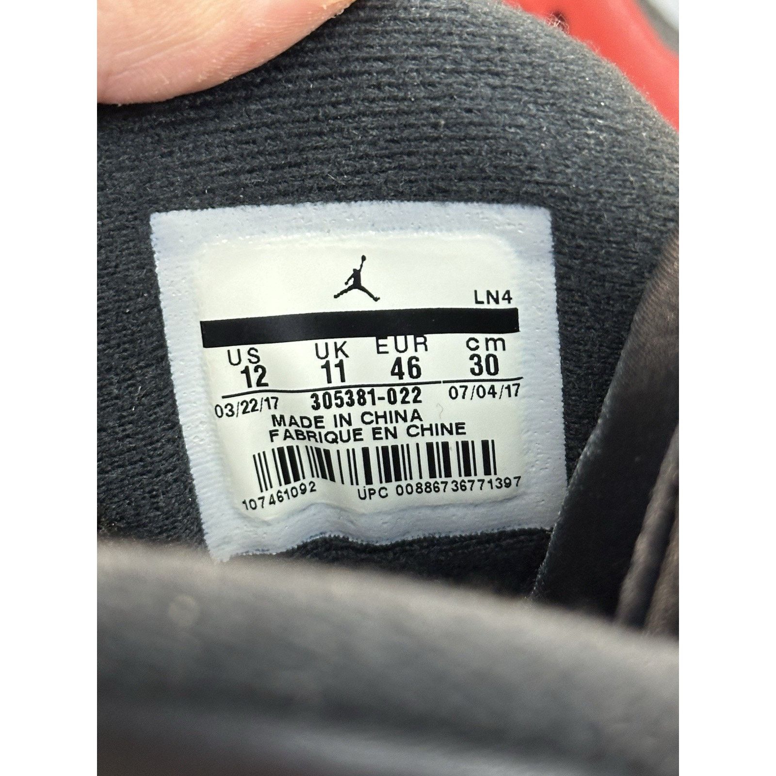 Jordan Brand Air Jordan 8 Retro Bred - Size 12 Size US 12 / EU 45 - 7 Thumbnail