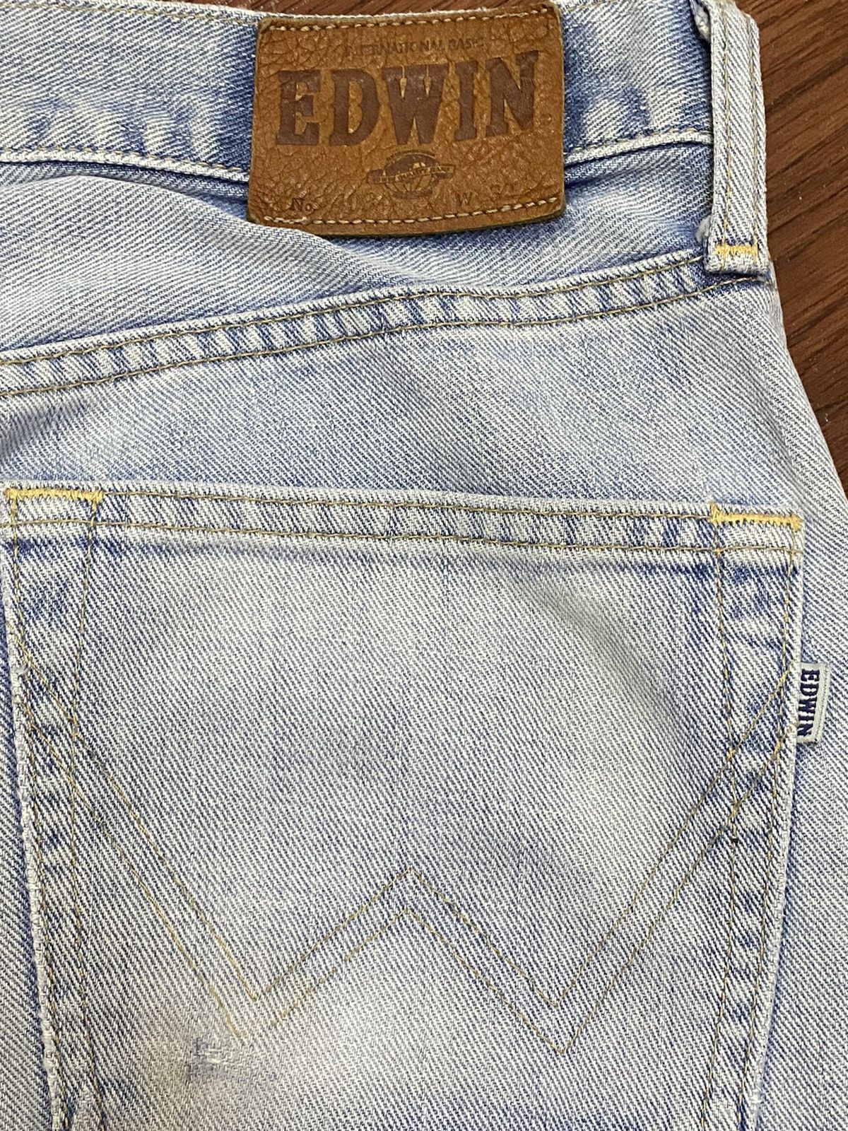 Other Vintage Edwin403 Faded Wash Distressed Loose Jeans Size US 32 / EU 48 - 9 Thumbnail