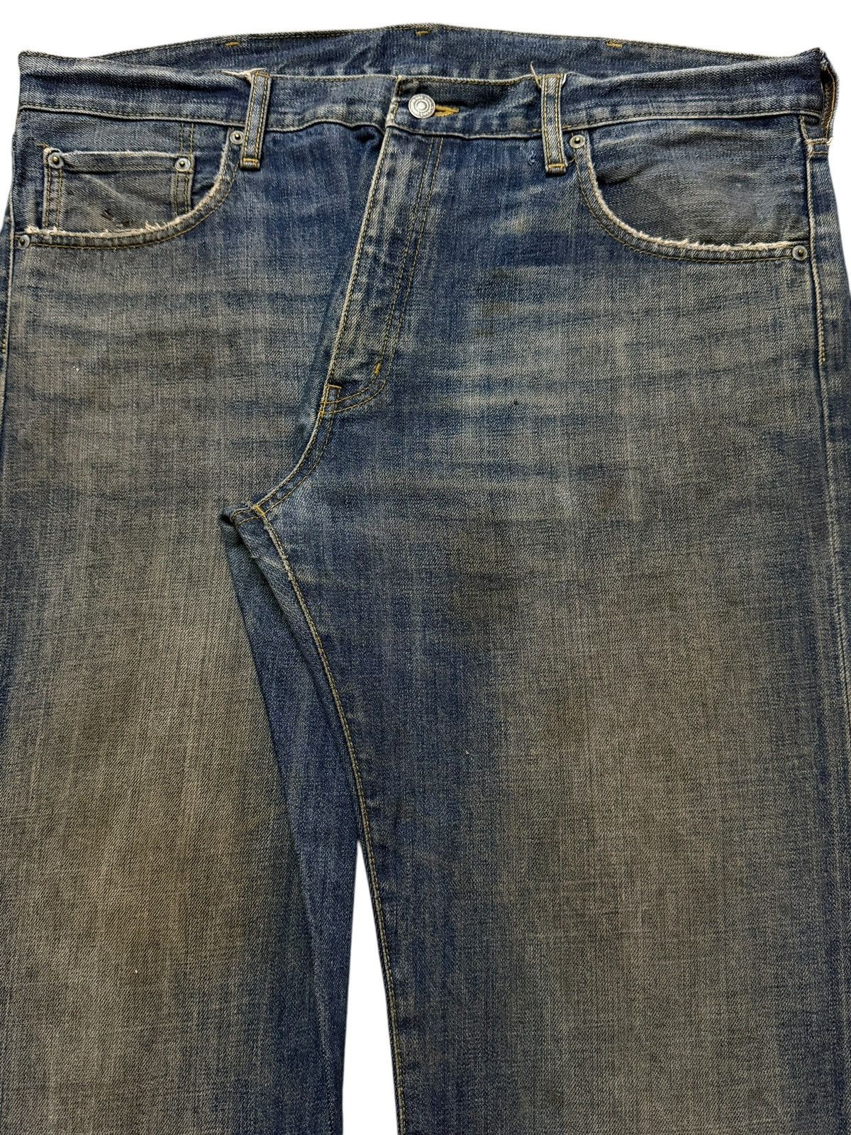 Uniqlo Vintage Y2K Japanese Uniqlo Blue Mud Wash Wide Leg Loose Fit Size US 38 / EU 54 - 3 Thumbnail