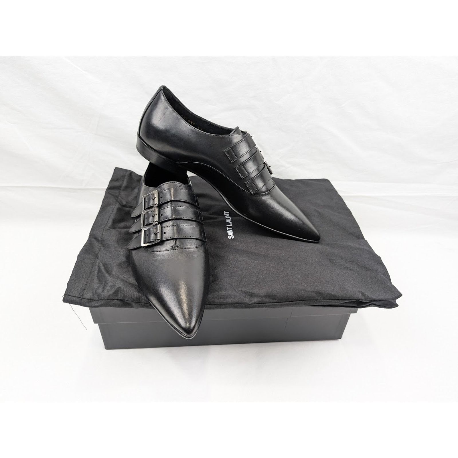 Saint Laurent Paris o1rshd1 Q: 5 / Levine 15 Derby Shoes in Nero Size US 11 / EU 44 - 18 Thumbnail