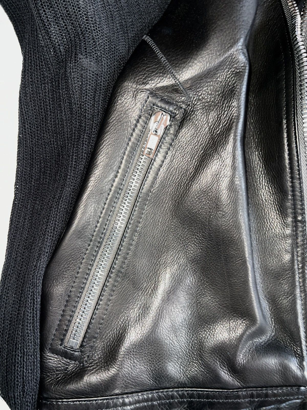 Rick Owens PHLEGETHON SS21 Calf leather Big shoulder Biker Jacket Size S / US 4 / IT 40 - 15 Thumbnail