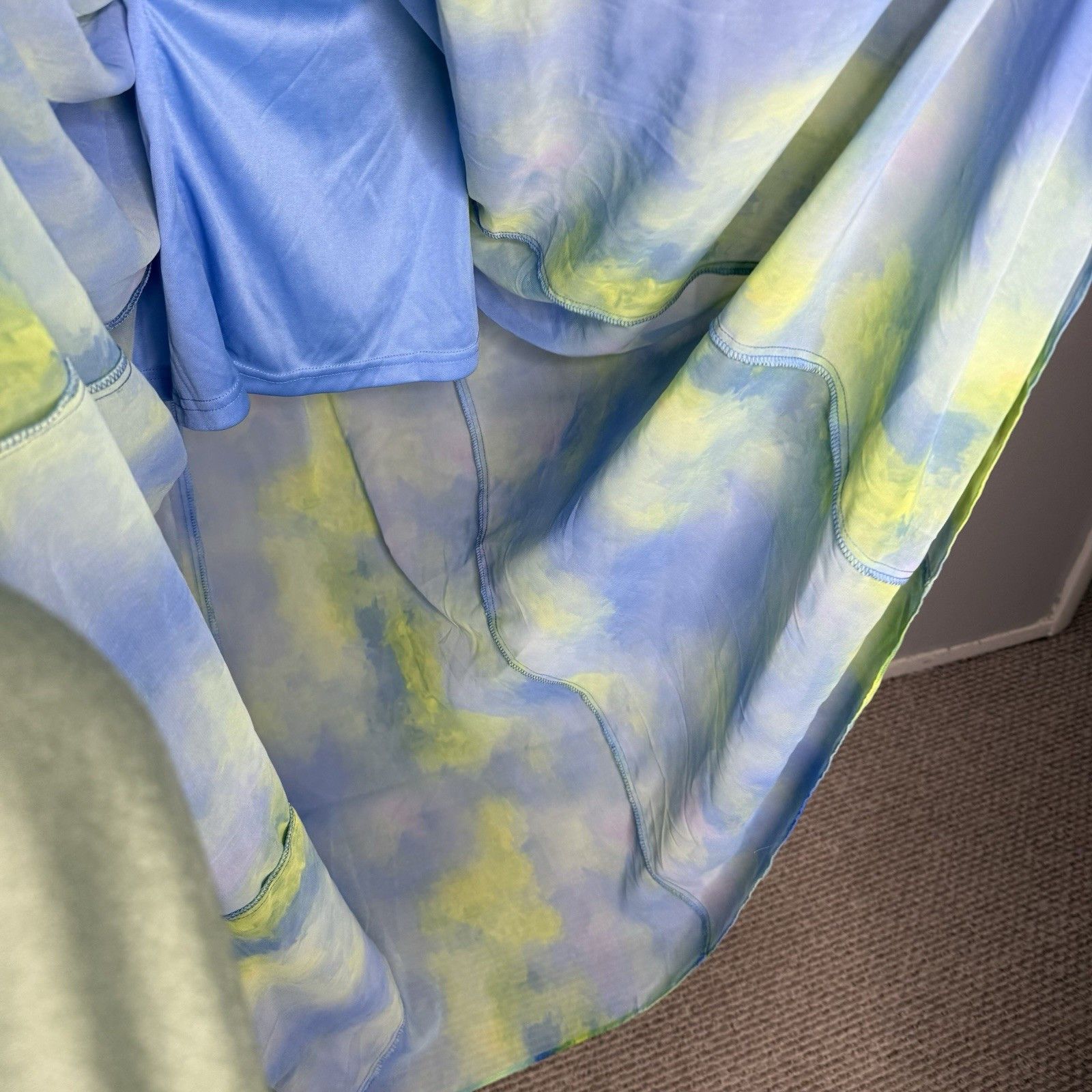 Other Luxxel Women Blue Green Tie Dye Maxi Dress M Babydoll Empire Size M / US 6-8 / IT 42-44 - 9 Thumbnail