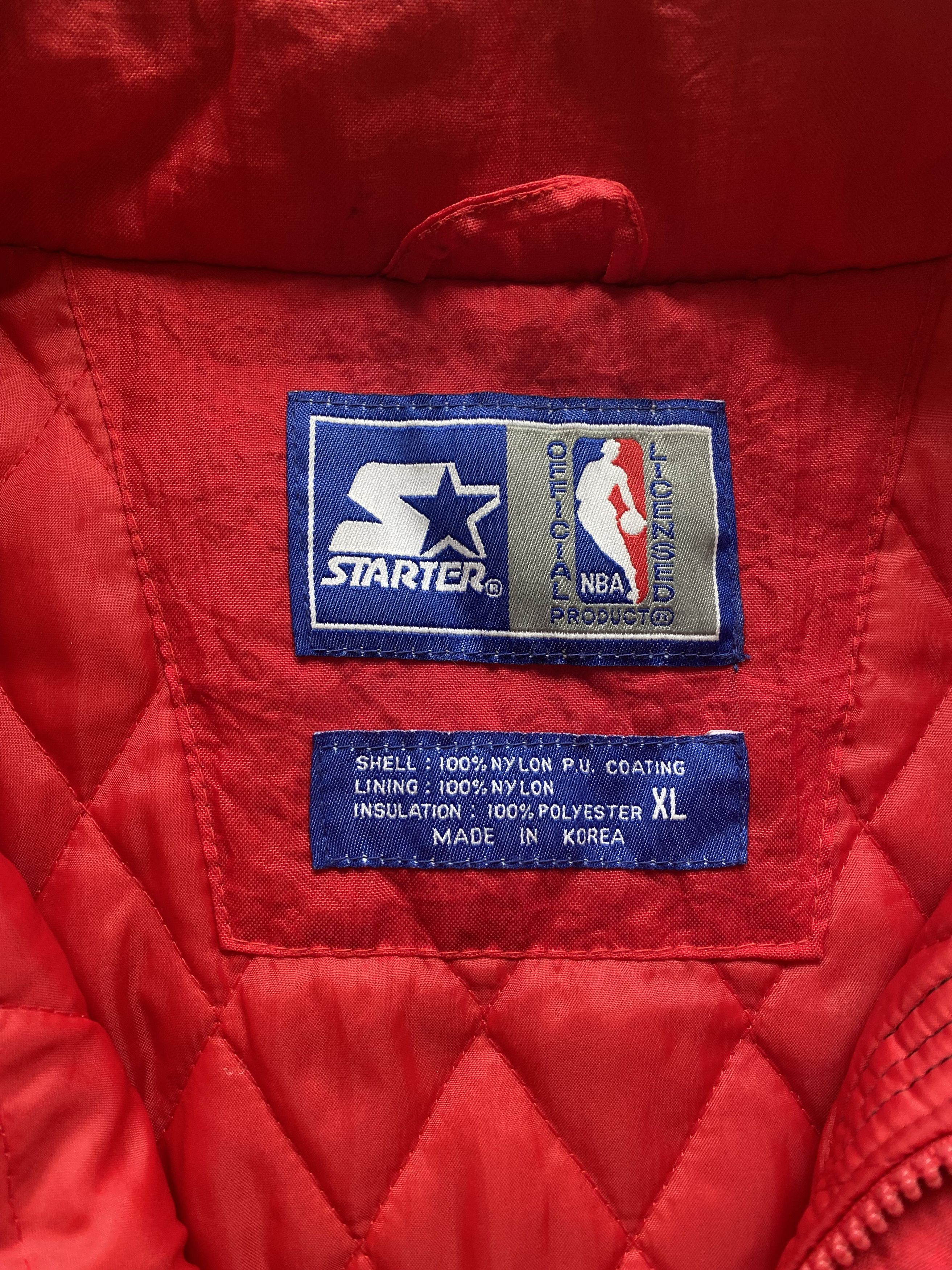 Starter 90's Vintage Starter Bulls 1/4 zip insulated pullover Size US XL / EU 56 / 4 - 5 Thumbnail
