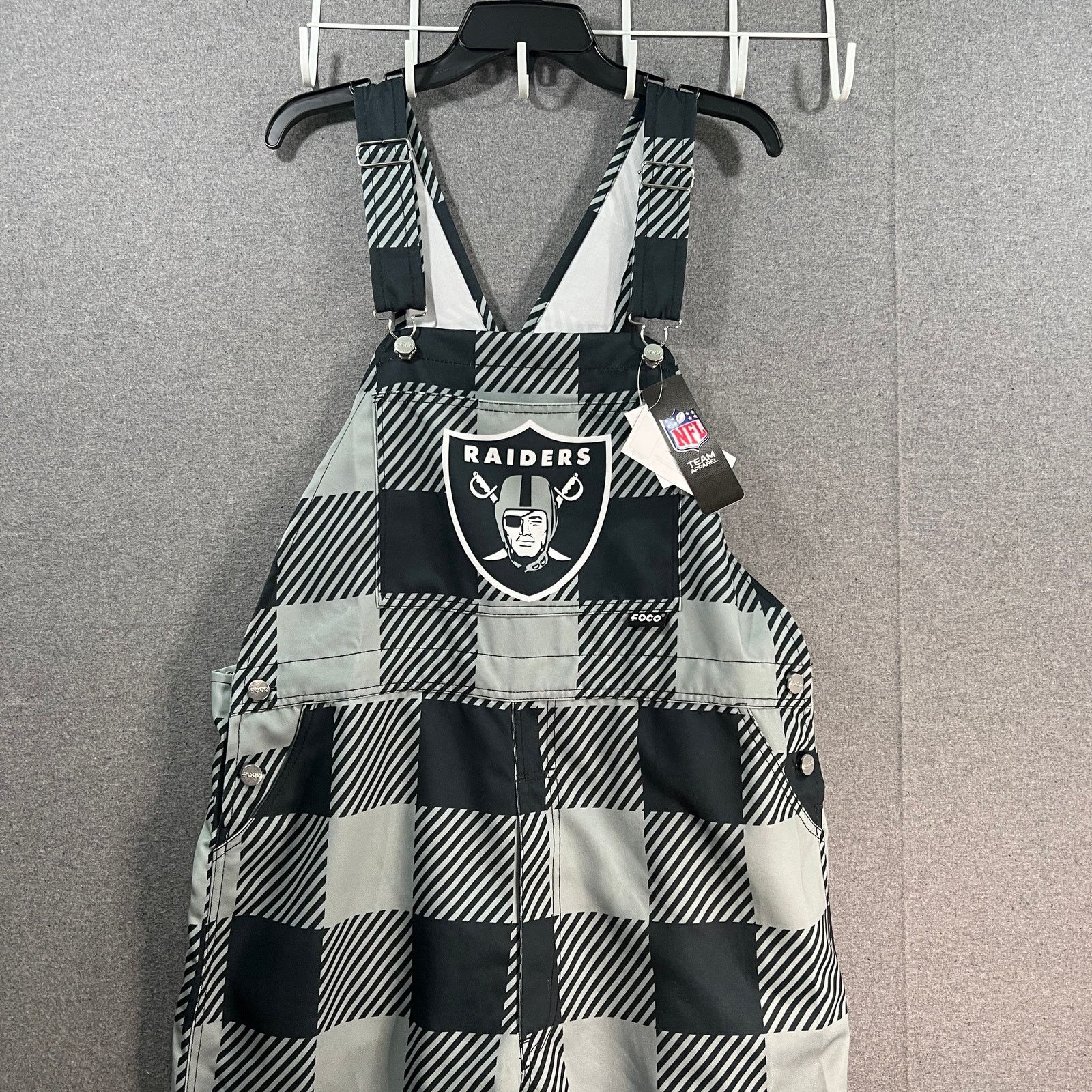 Other Las Vegas Raiders Mens Plaid Bib Overalls Size Large Size US 43 - 5 Thumbnail