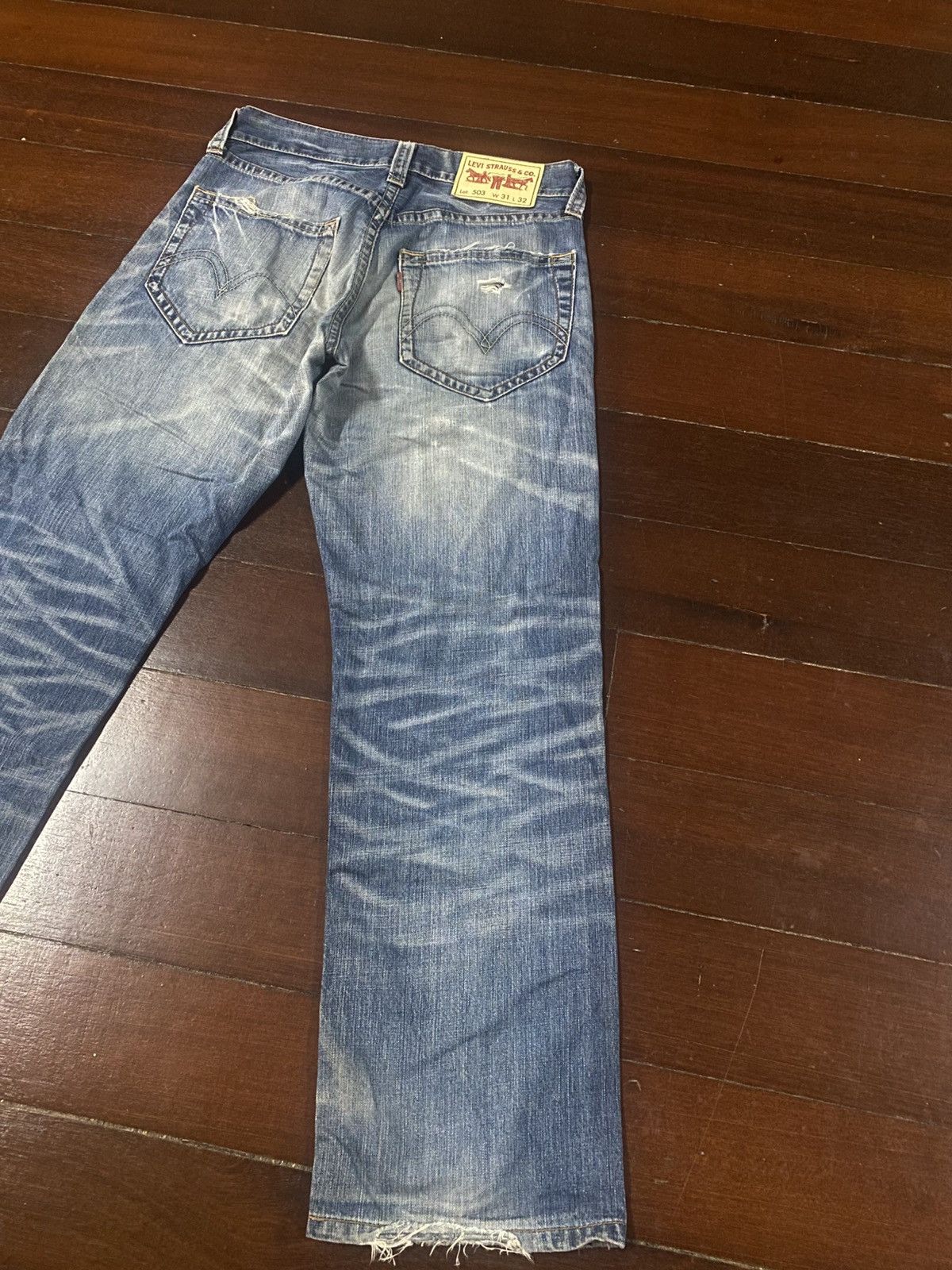 Levi's Fire Levi's 503 Distressed Jeans Faded Pants Denim Size US 32 / EU 48 - 11 Thumbnail