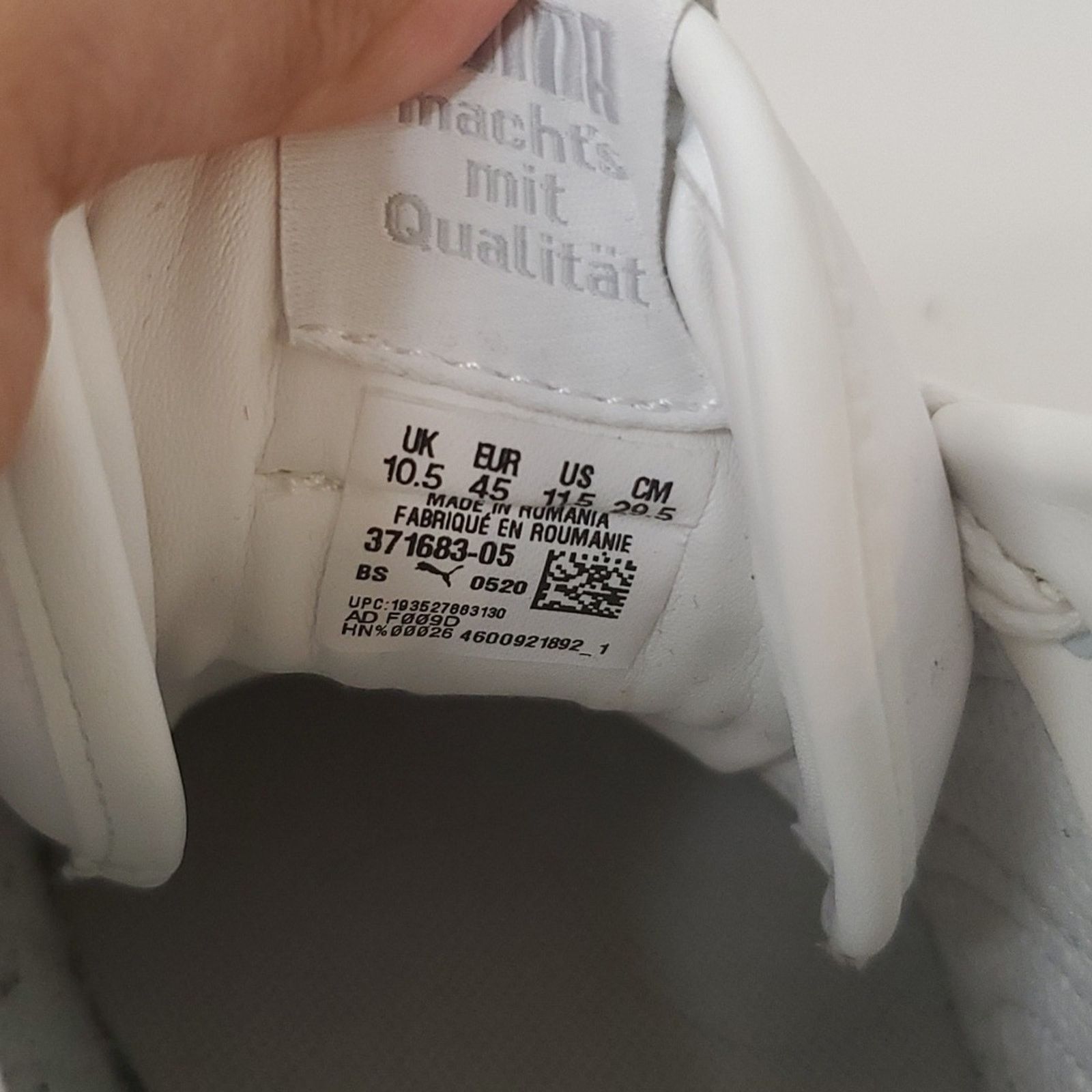Puma Ralph Sampson Demi OG 'White Grey Puma, Sneakers 11.5 Size US 11.5 / EU 44-45 - 8 Thumbnail