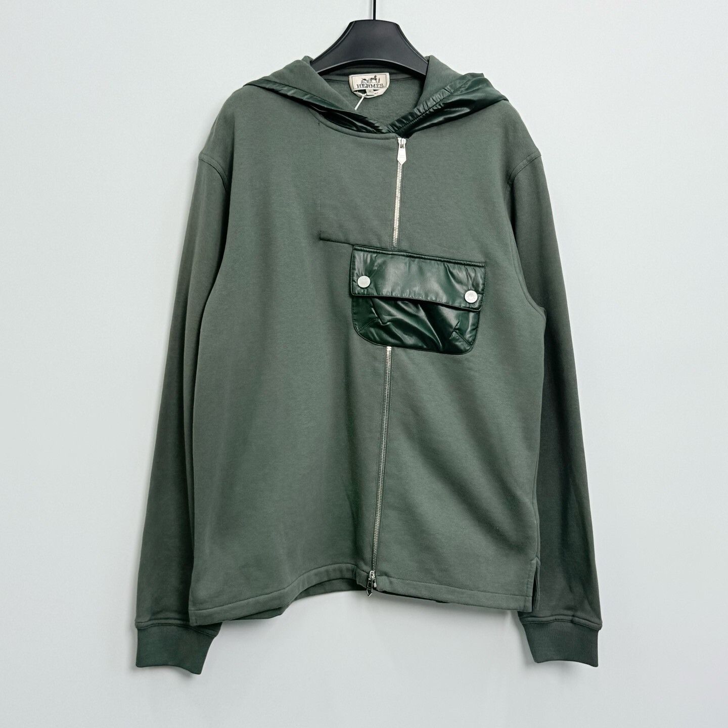 Hermes HERMES Pocket Hooded Long-Sleeve Sweatshirt Size US M / EU 48-50 / 2 - 1 Thumbnail