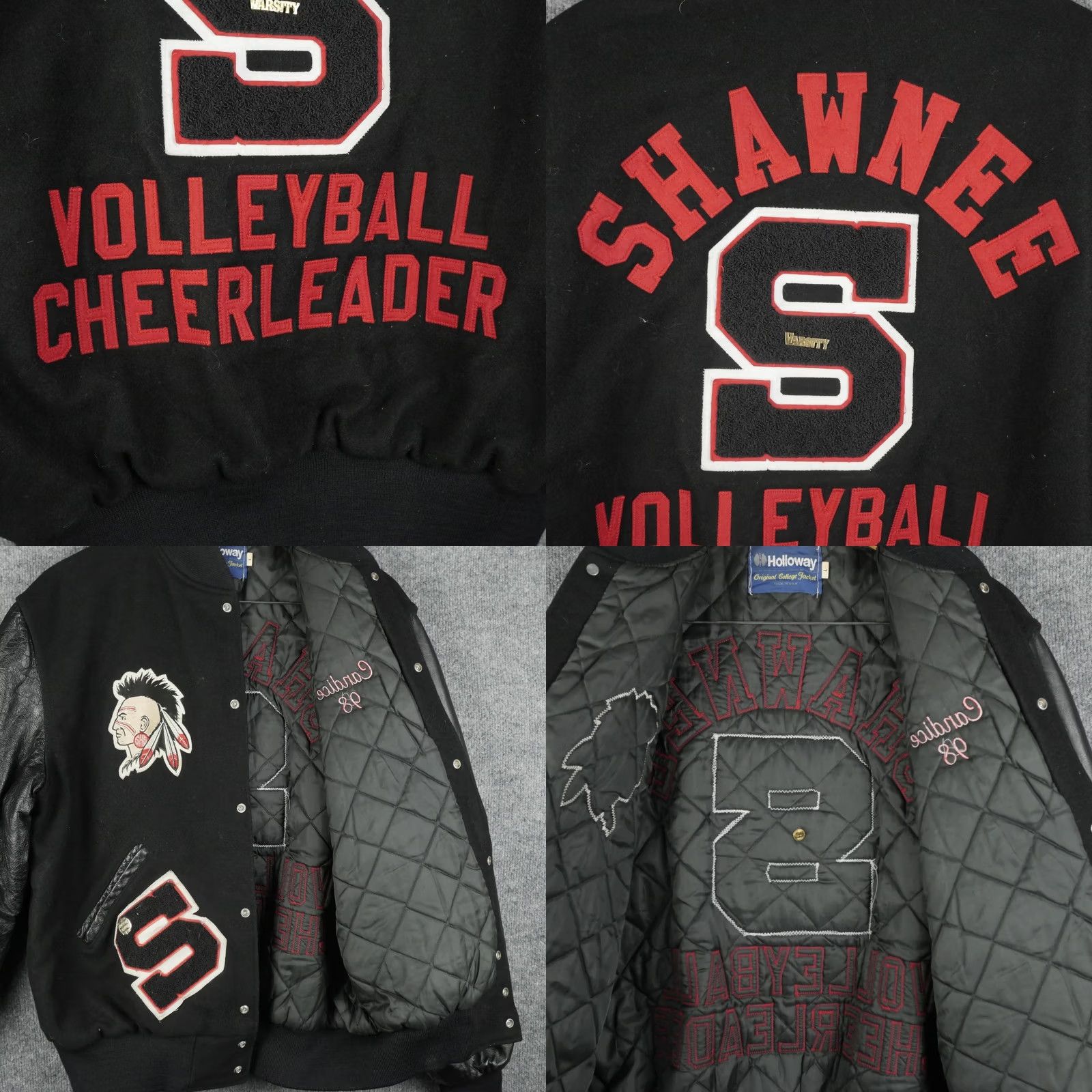 Holloway VINTAGE Holloway Varsity Jacket Womens L Shawnee Volleyball Cheerleader 90s Size L / US 10 / IT 46 - 8 Thumbnail