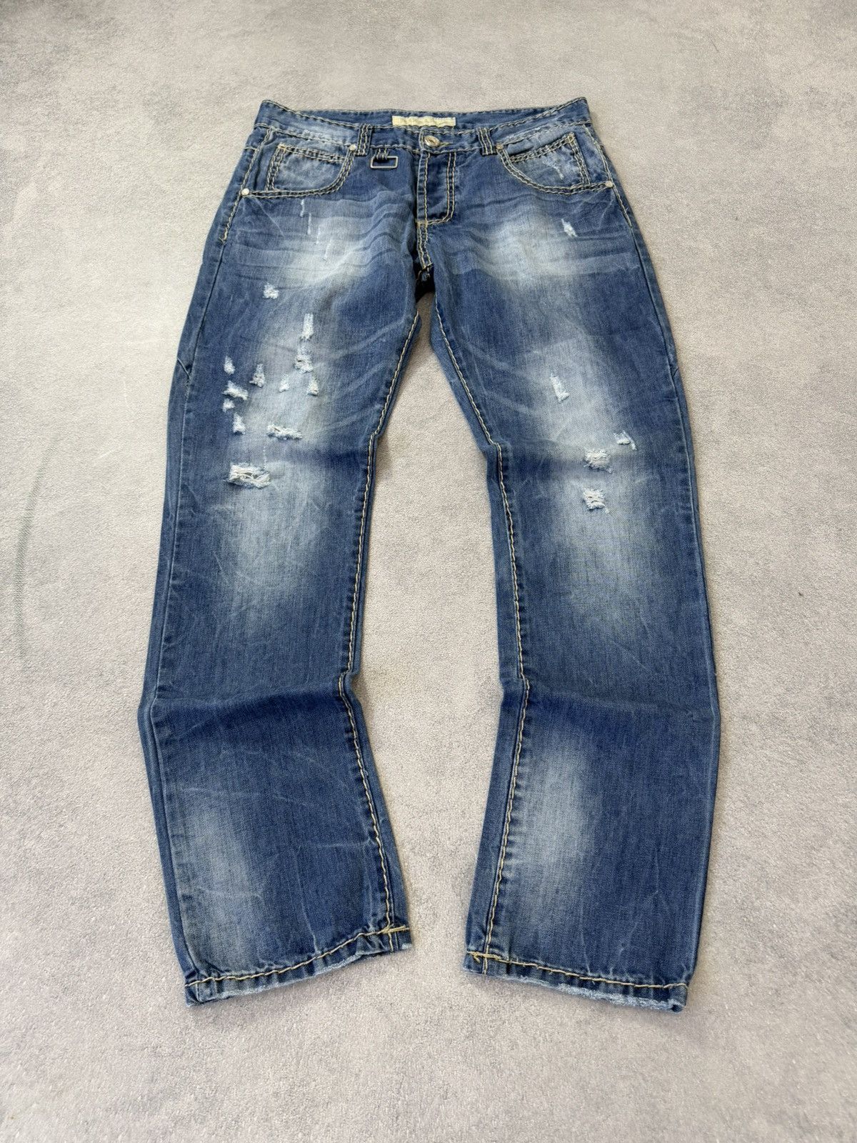 Hedi Slimane Vintage Dior Hedi Slimane Style Washed Denim Jeans Size US 32 / EU 48 - 2 Thumbnail