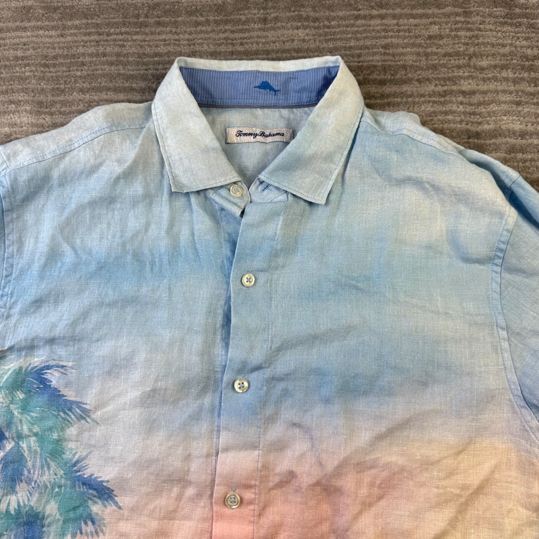 Tommy Bahama Tommy Bahama Shirt Mens Medium Blue Forte Del Marmi Italy All Over Print Size US M / EU 48-50 / 2 - 3 Thumbnail