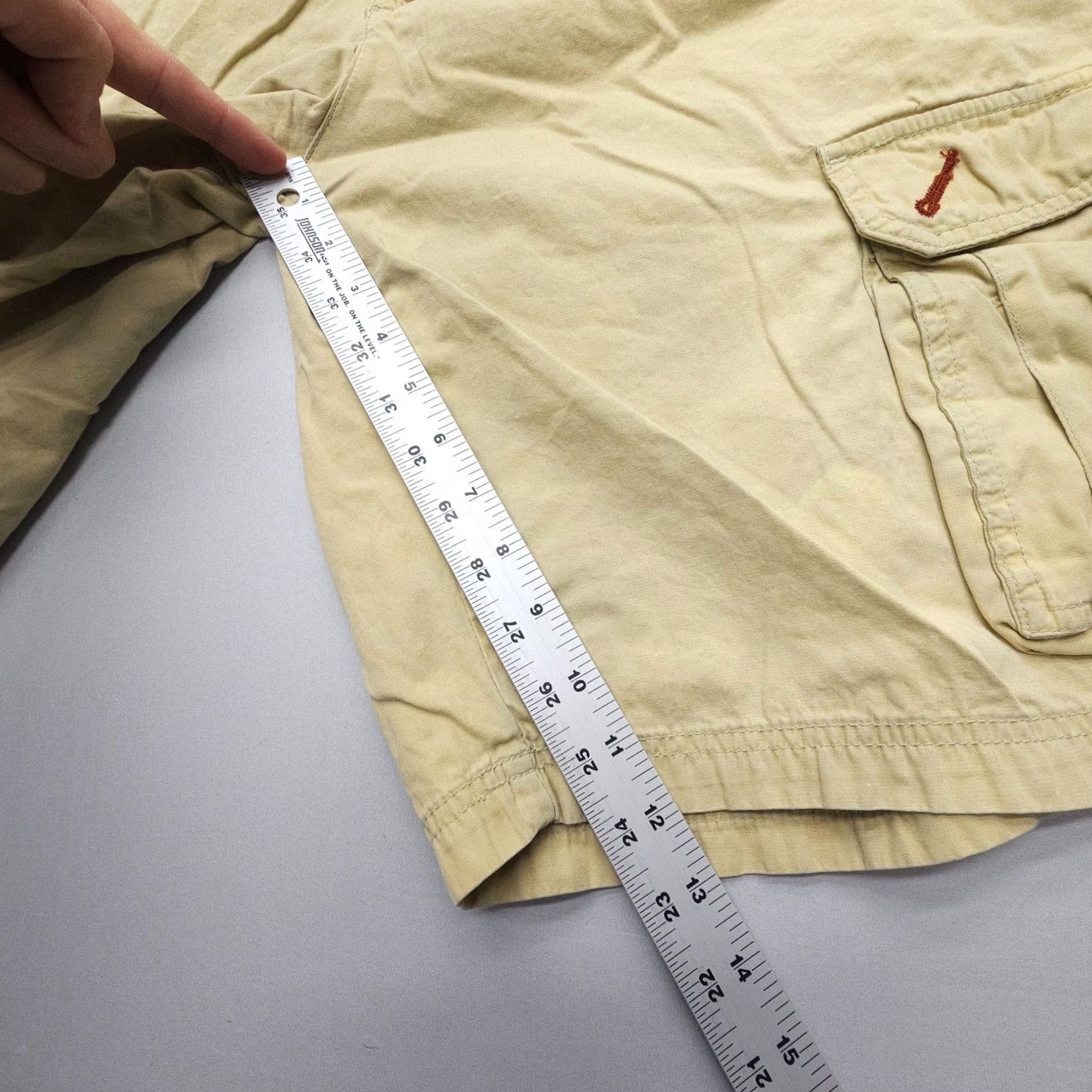 Vintage Columbia Cargo Shorts Mens 36 Yellow Twill 2000s Pockets Cargo Pocket Casual Travel Workwear Outdoor Size US 36 / EU 52 - 6 Thumbnail