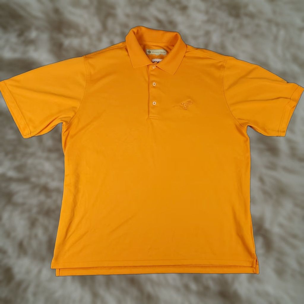 Vintage Donald Ross Polo Shirt Mens L Orange Polo Shirt Button Collar Regular Fit Golf casual Modern Preppy Size US L / EU 52-54 / 3 - 1 Thumbnail