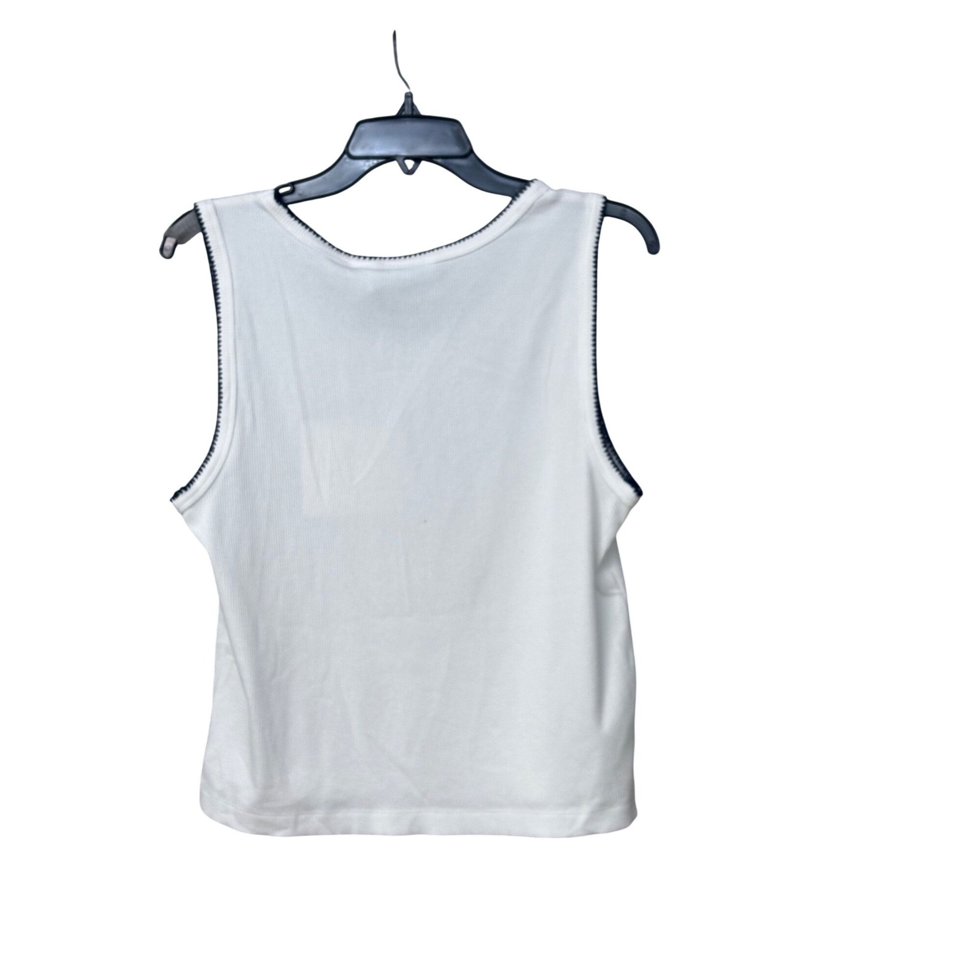 Cynthia Rowley Cynthia Rowley Sleeveless Ribbed Tank Top With Embridered N Size XL / US 12-14 / IT 48-50 - 3 Thumbnail