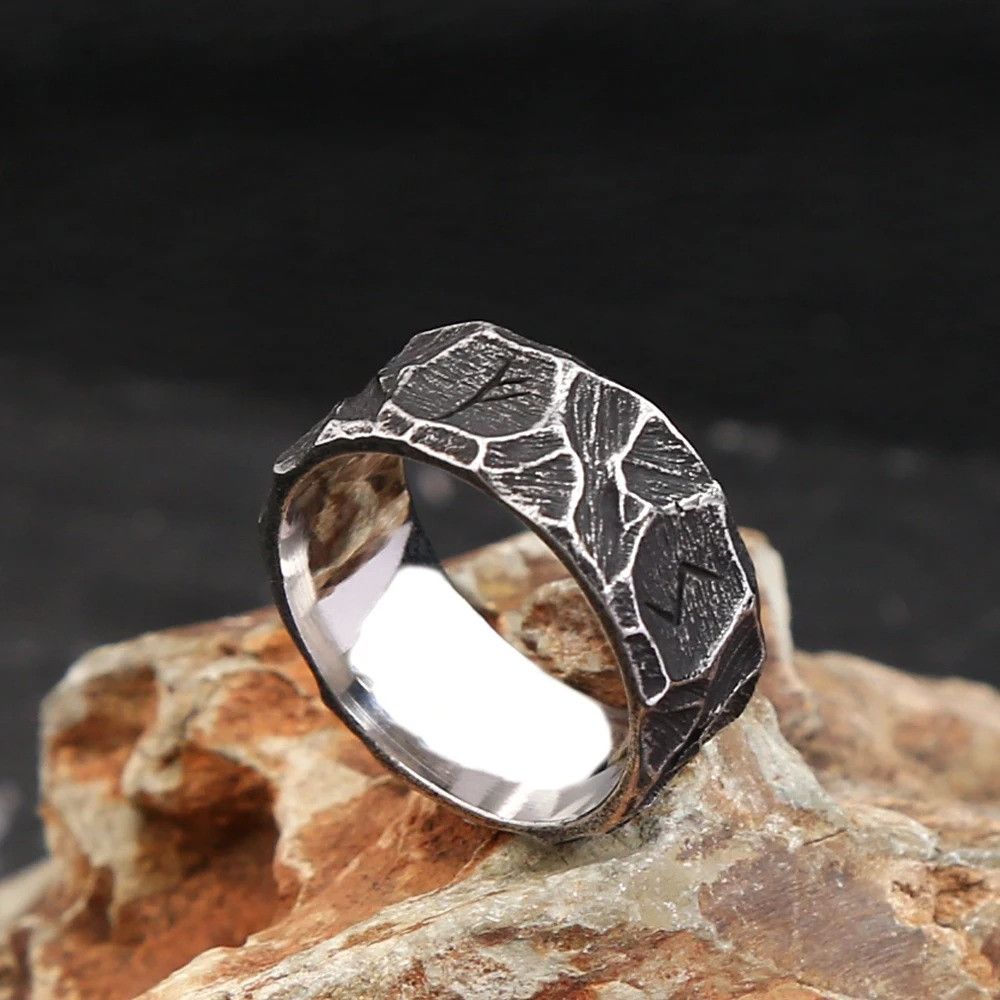 Jewelry Vintage Stainless Steel Nordic Viking Ring Size ONE SIZE - 3 Thumbnail