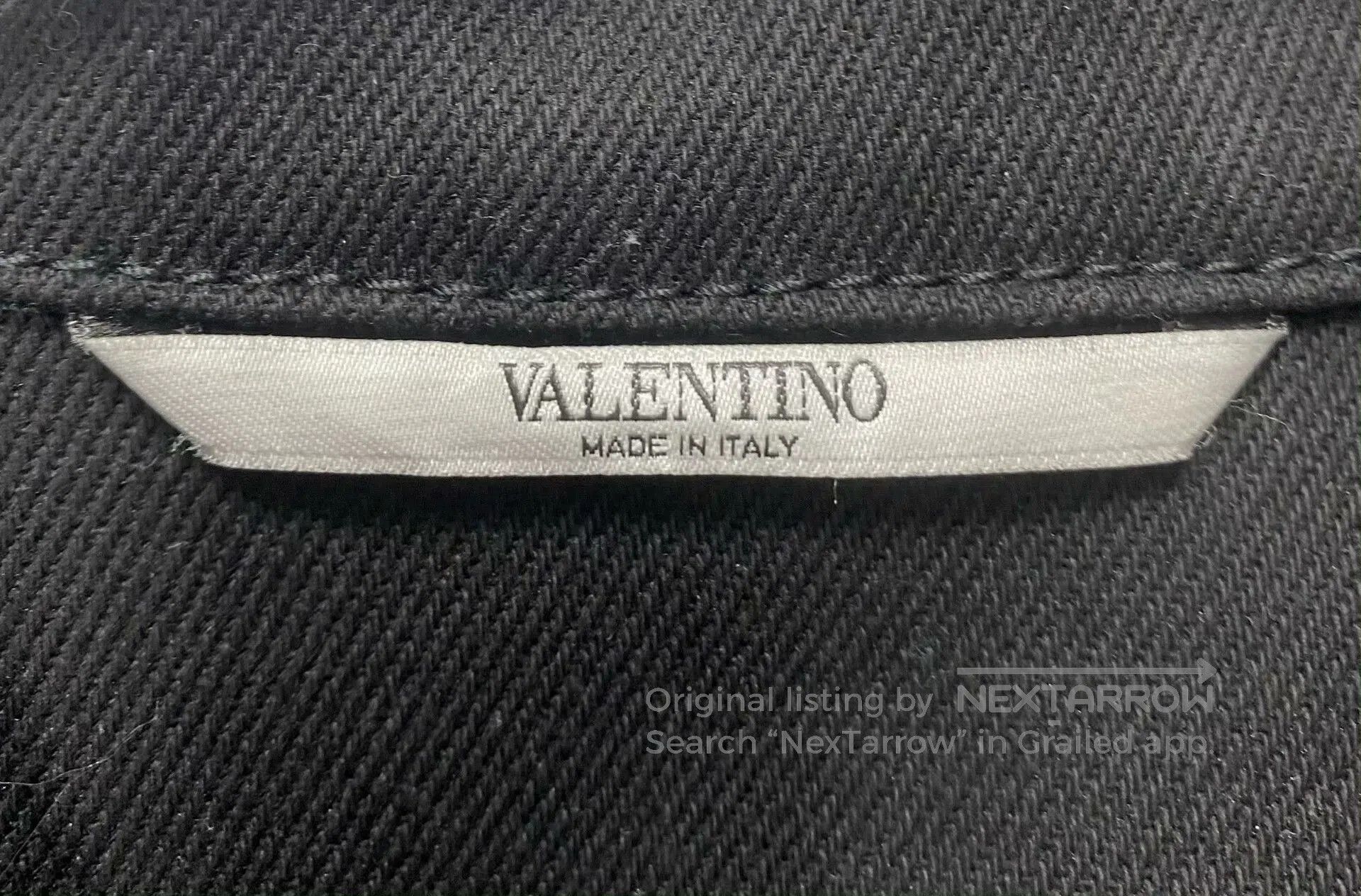 Valentino Valentino Black Logo Denim Jacket. Size US M / EU 48-50 / 2 - 3 Thumbnail