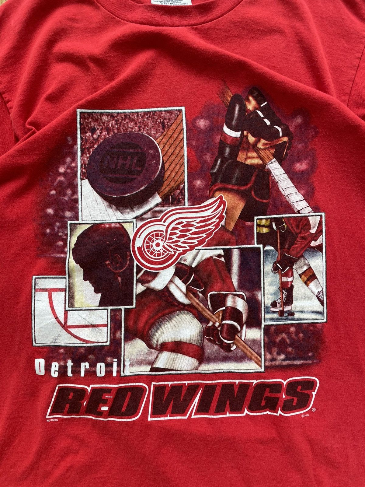 Nutmeg Nutmeg Mills Lee Sport Detroit Red Wings NHL VTG 90s Tee L Size US L / EU 52-54 / 3 - 2 Thumbnail