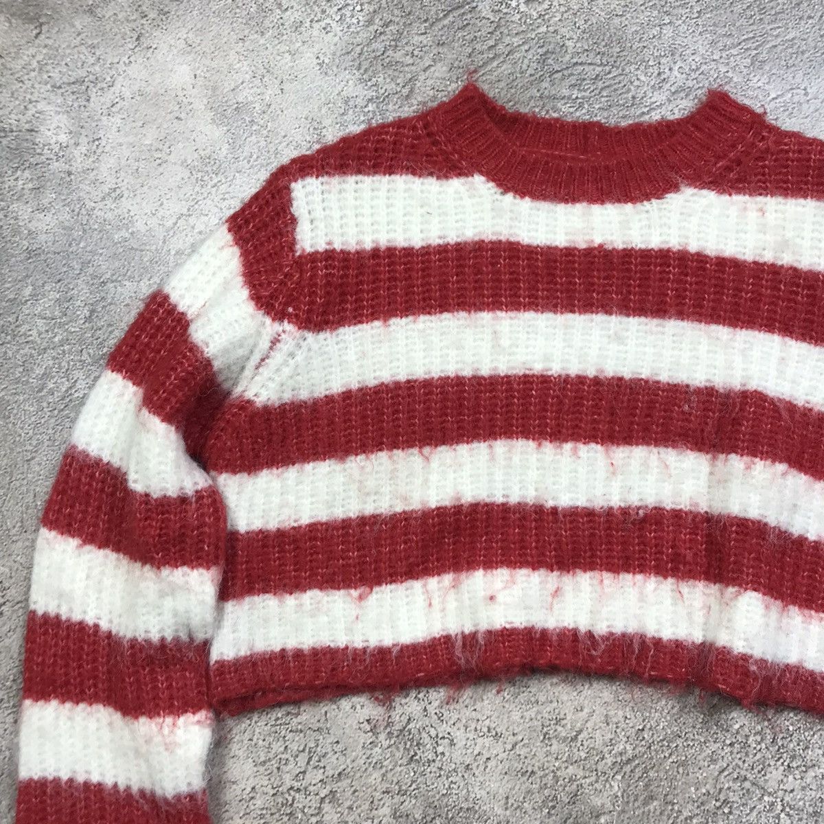 Vintage Vintage 90s Striped Knit Sweater Oversized Preppy Grunge S Size S / US 4 / IT 40 - 2 Thumbnail