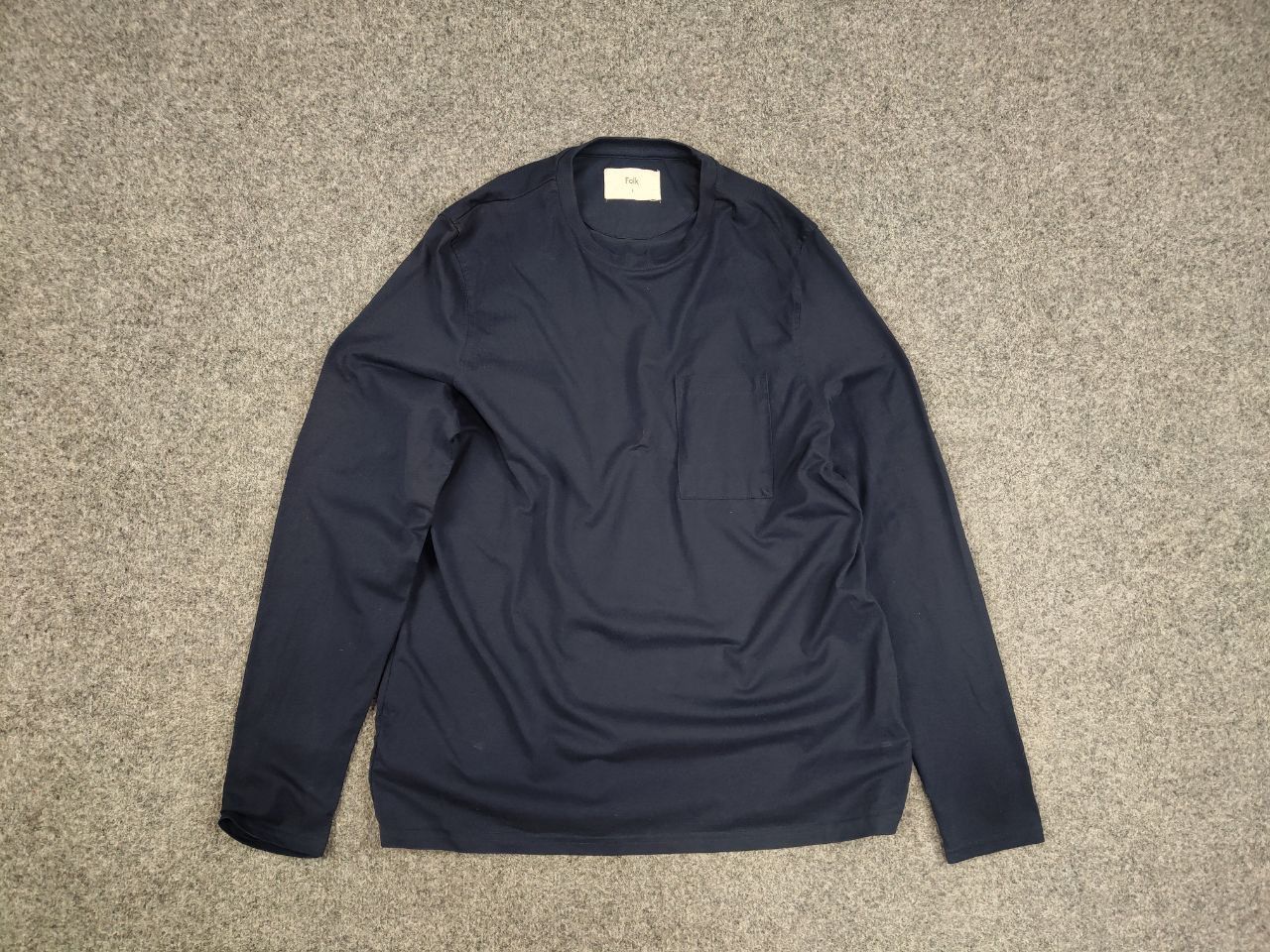 Folk Folk Design Classic Navy Blue Cotton Long Sleeve Sweatshirt Size US M / EU 48-50 / 2 - 7 Thumbnail
