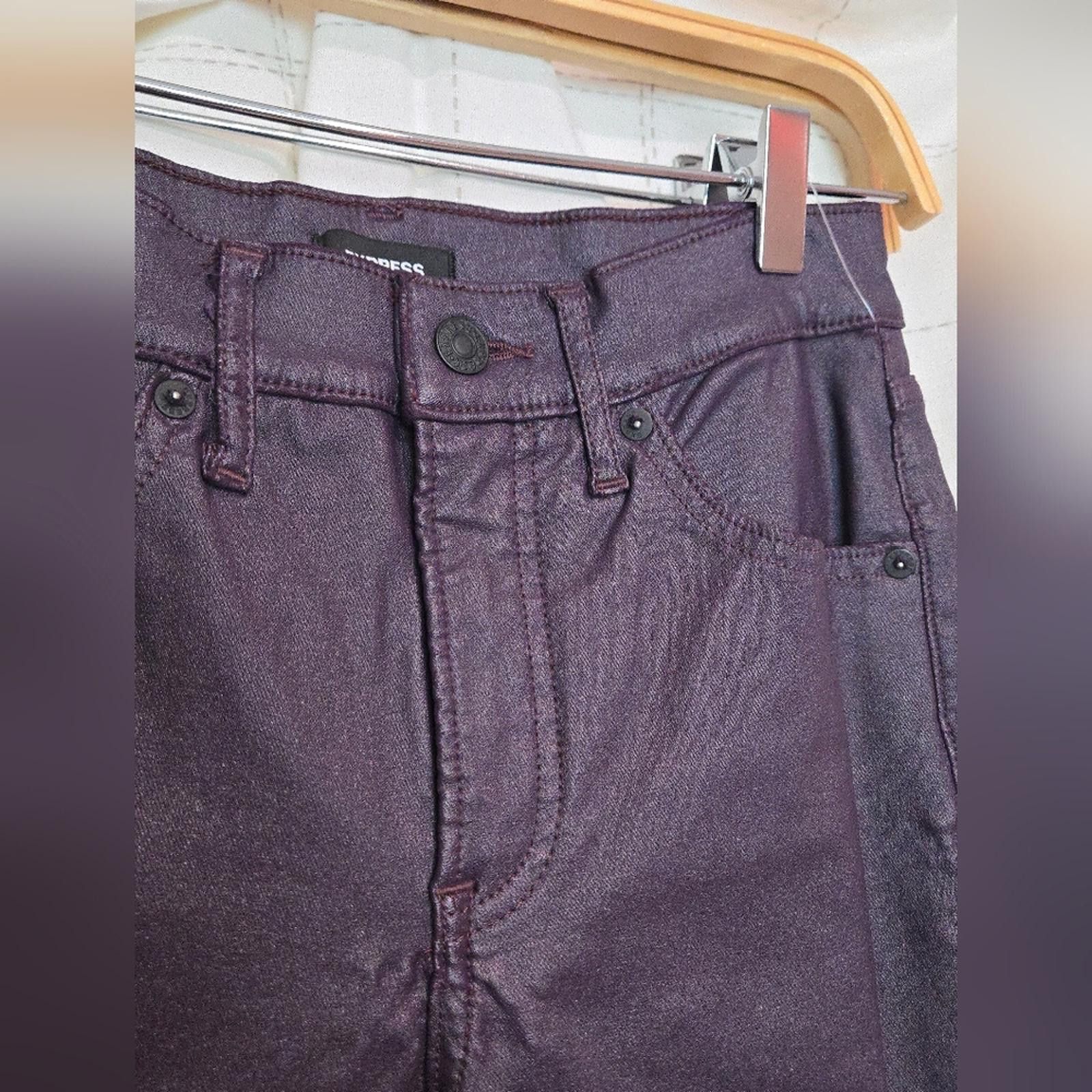 Express Express Skinny Mid Rise Coated Jean Size 25" / US 0 / IT 36 - 4 Thumbnail