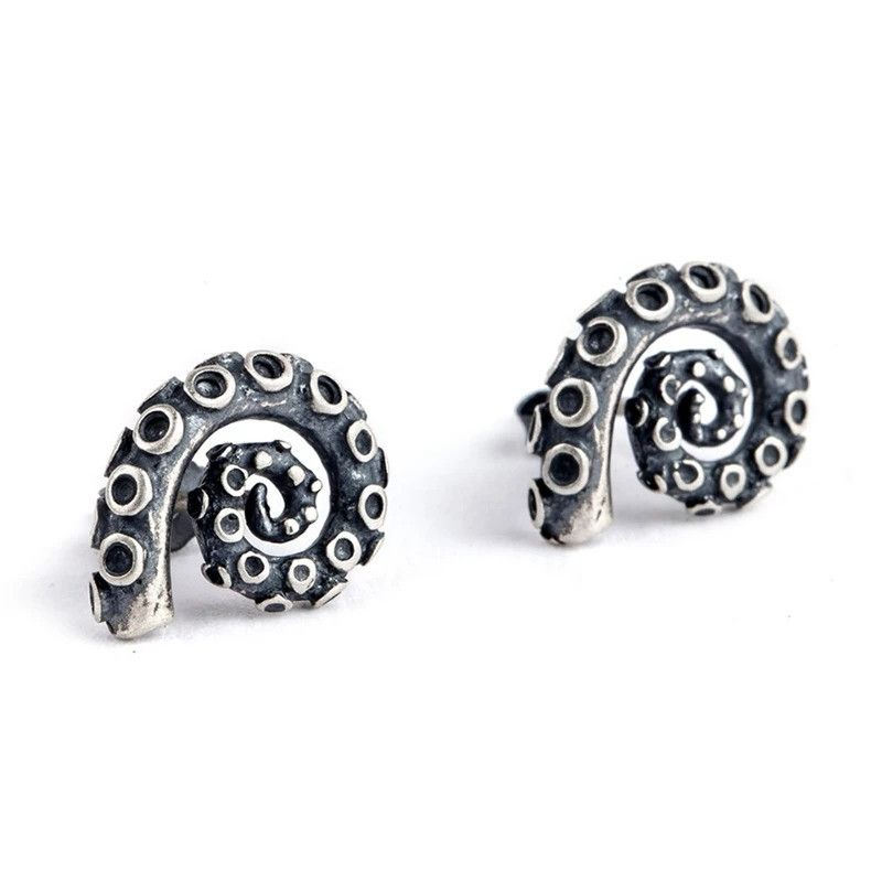 Jewelry Octopus Tentacles Stud Earrings 925 Sterling Silver Ear Gift Size ONE SIZE - 6 Thumbnail