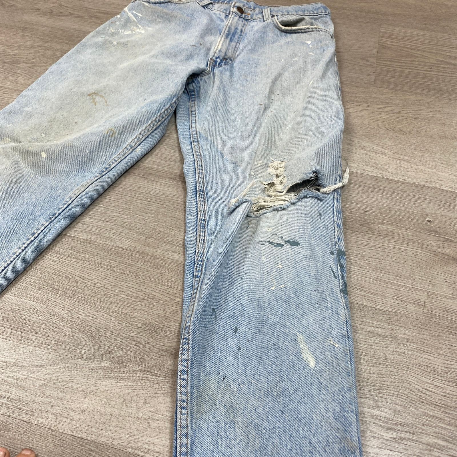 Levi's × Vintage VTG 90s Levi's 550 Made in USA Relaxed Fit Jeans Men's 30x29 Size US 30 / EU 46 - 11 Thumbnail