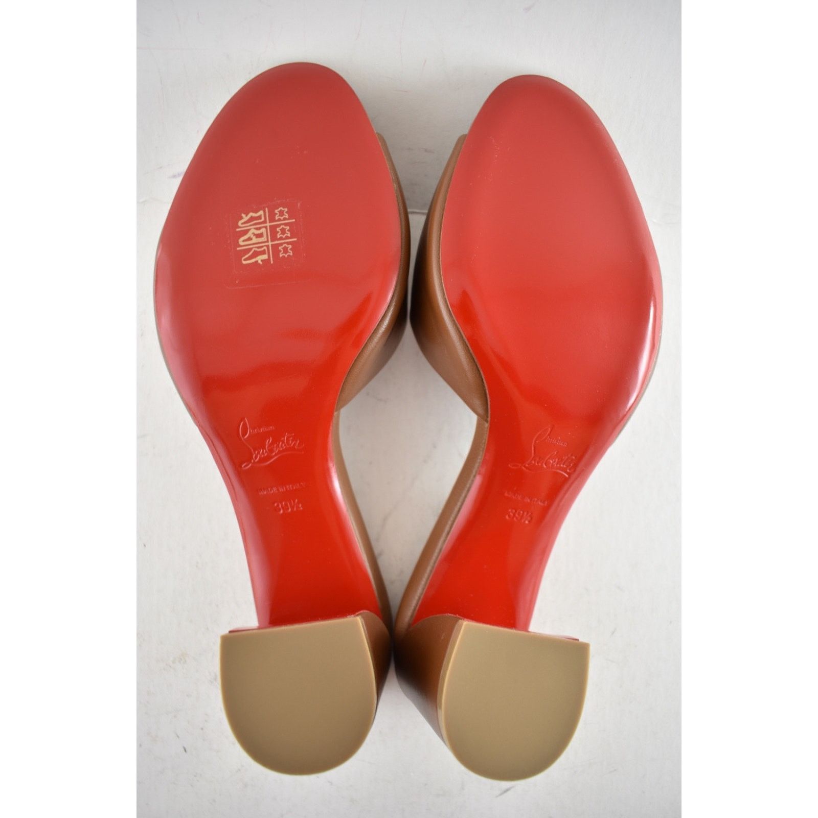 Christian Louboutin Christian Louboutin Jane Mule 55 Cuoio Low Block Heel 39.5 Size US 9.5 / IT 39.5 - 12 Thumbnail