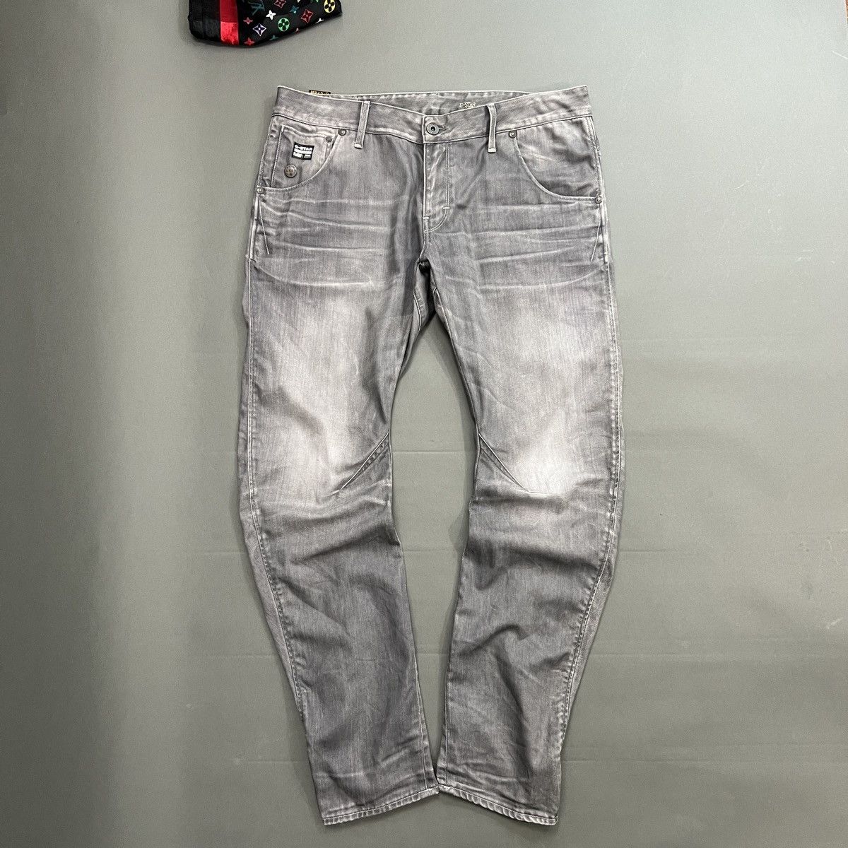 image of G Star Raw x Gstar G Star Arc 3D Slim Jeans Made In Italy in Grey, Men's (Size 38)