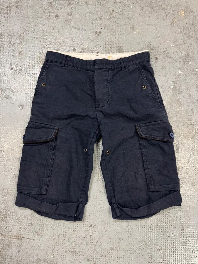 2000s Roberto Cavalli Cargo Navy Short