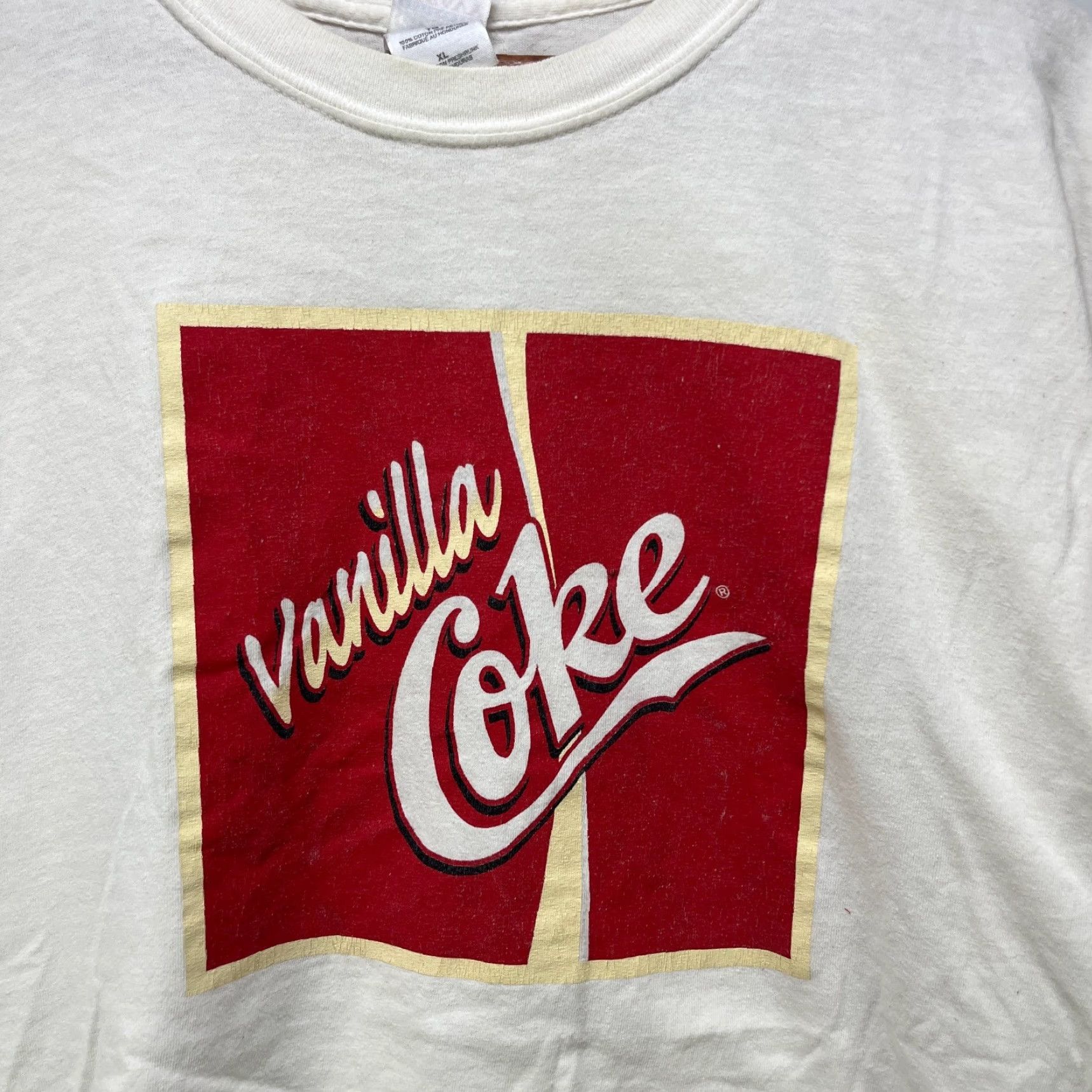 Vintage VINTAGE Coca-Cola Promo Y2K T Shirt XL White Cotton Coca-Cola Sh irt Mens Short Sleeve Crew Neck 2000-2009 Size US XL / EU 56 / 4 - 2 Thumbnail