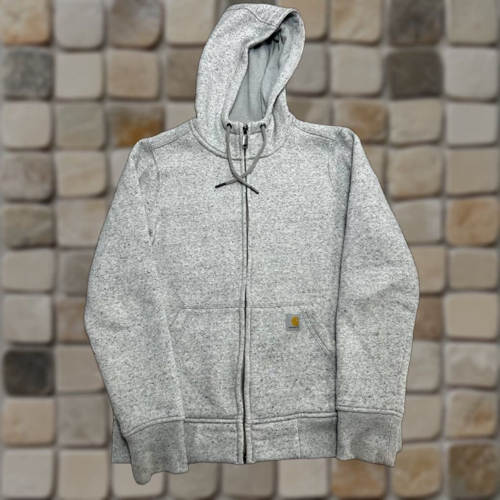 Carhartt Carhartt Clarksburg Full Zip Sweatshirt Womens XS Gray Cotton Hooded Relaxed Fit Size XS / US 0-2 / IT 36-38 - 1 Thumbnail