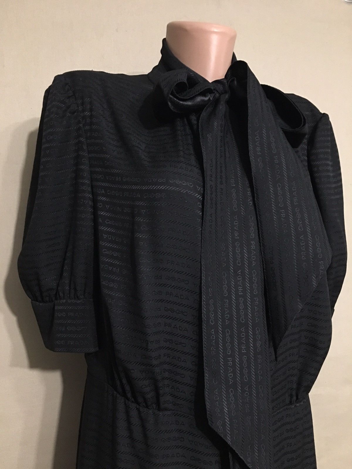 Prada PRADA x Raf Simons F/W 2022 Silk Jacquard Logo Dress IT 44 Size M / US 6-8 / IT 42-44 - 8 Thumbnail