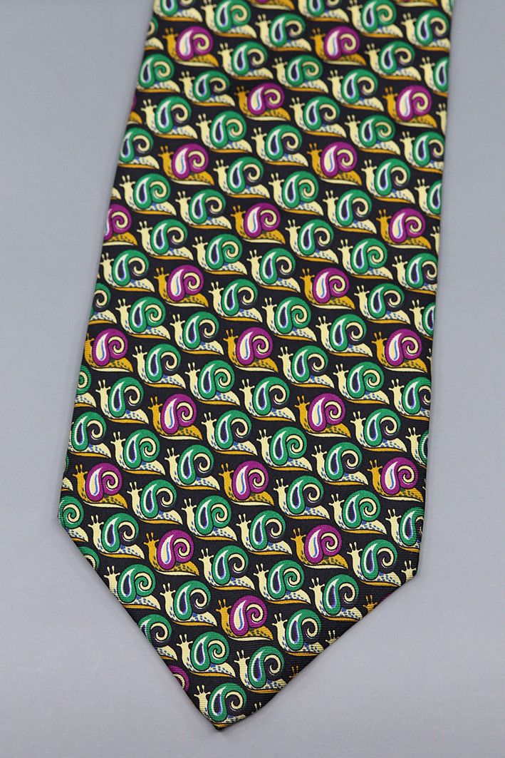 Guy Laroche Vintage Guy Laroche Snail Pattern Silk Tie Size ONE SIZE - 1 Thumbnail