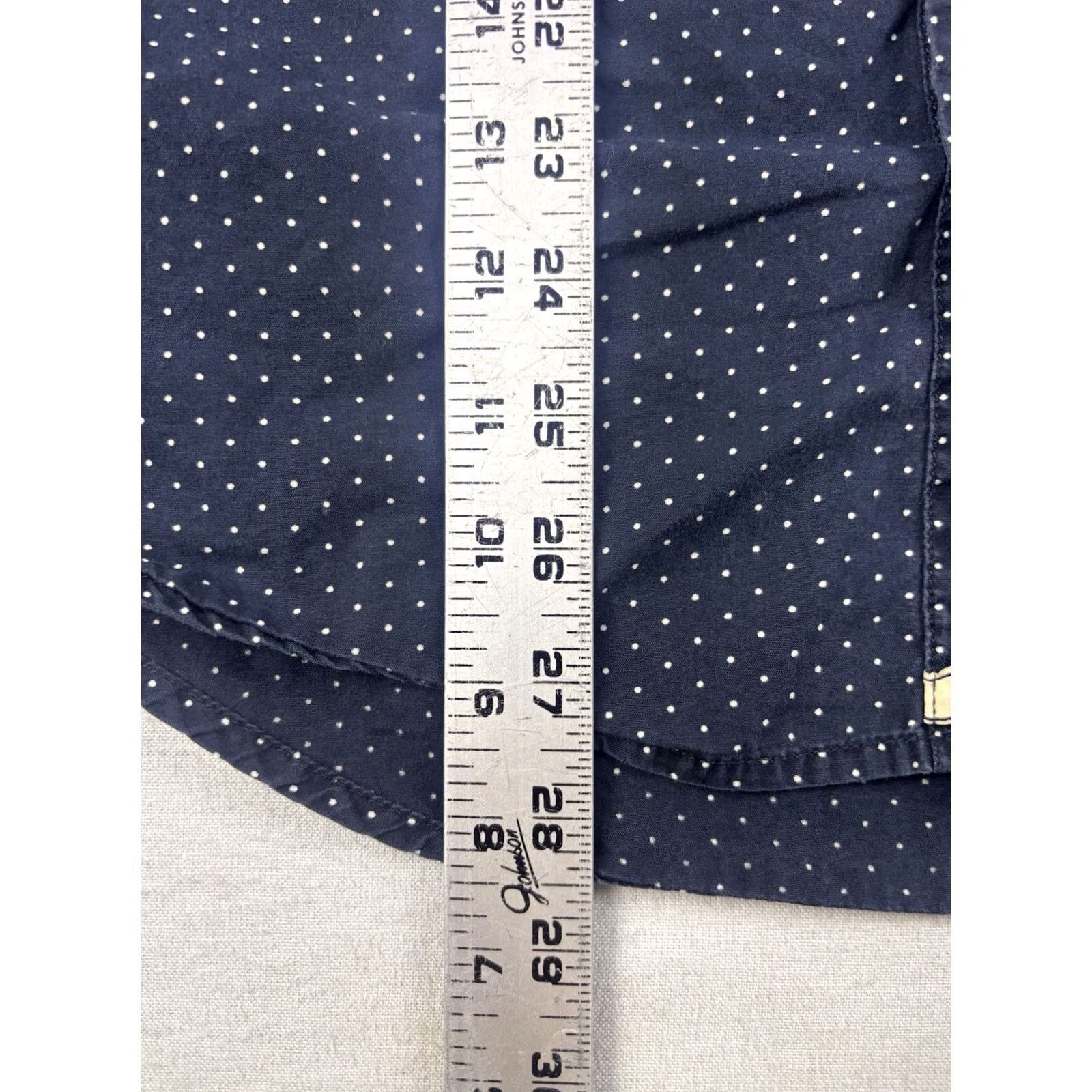 Vintage Denim & Supply Ralph Lauren Shirt Button-Up Long Sleeve Polka Dot Blue M Mens Regular Button Up Shirt Size US M / EU 48-50 / 2 - 7 Thumbnail