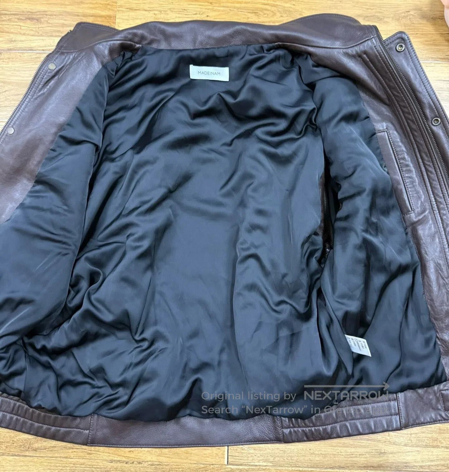 Ma+ Removable Sleeve Black Leather Jacket. Size US M / EU 48-50 / 2 - 3 Thumbnail
