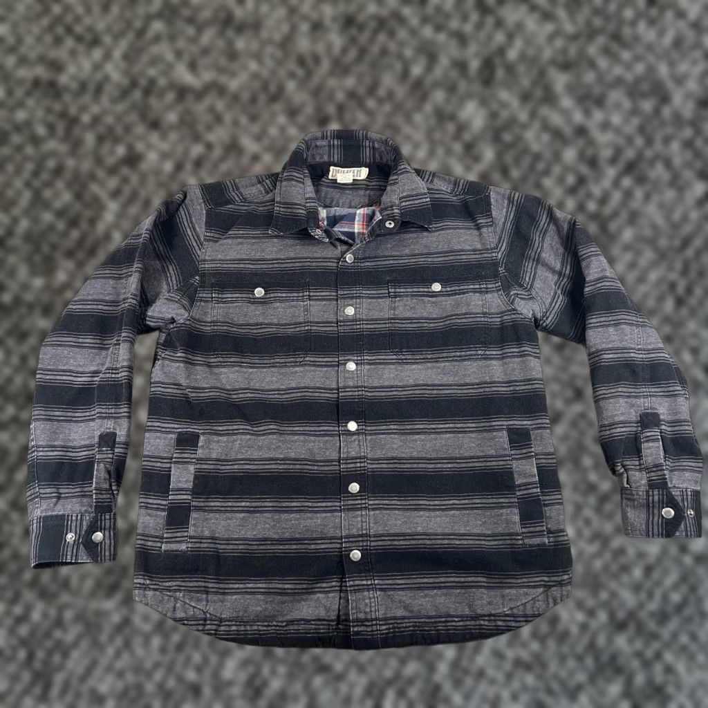 Duluth Trading Company Duluth Trading Co. Jacket Mens L Fire Hose Flannel Lined Limber Jac Striped Jacket Size US L / EU 52-54 / 3 - 1 Thumbnail