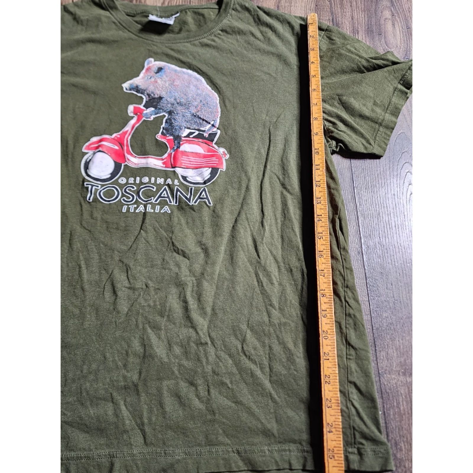 Vintage VINTAGE Mens XL TOSCANA ITALIA Wild Boar Pig Travel Souvenir Scooter Funny T Shirt Size US XL / EU 56 / 4 - 4 Thumbnail