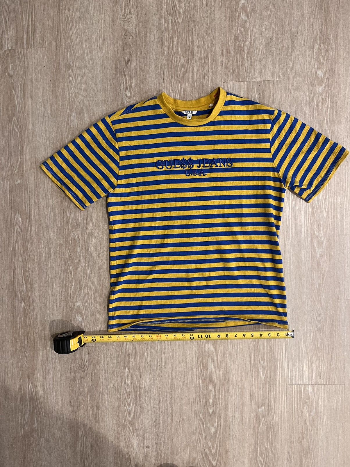 Guess yellow and blue shirt online