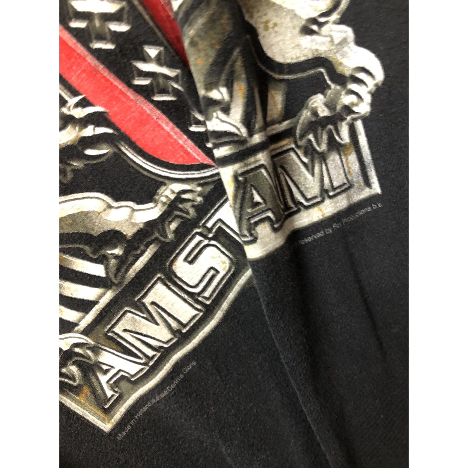 Vintage VINTAGE 90s Cannabis Leaf Fox T-Shirt Amsterdam Black Cotton Large Mens Fox 90s Tee Shirt Hemp? Size US L / EU 52-54 / 3 - 4 Thumbnail