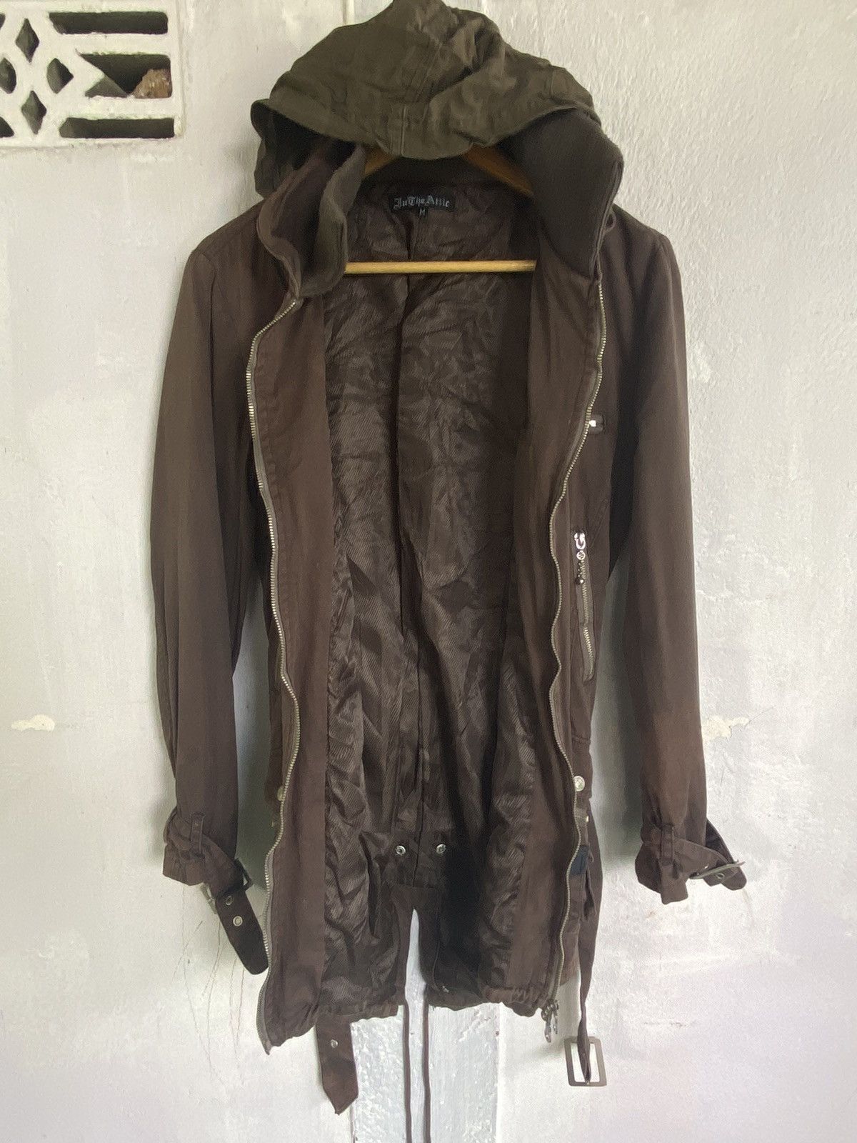 In The Attic × Japanese Brand In The Attic Distressed Long Jacket Hoodie Size US M / EU 48-50 / 2 - 5 Thumbnail