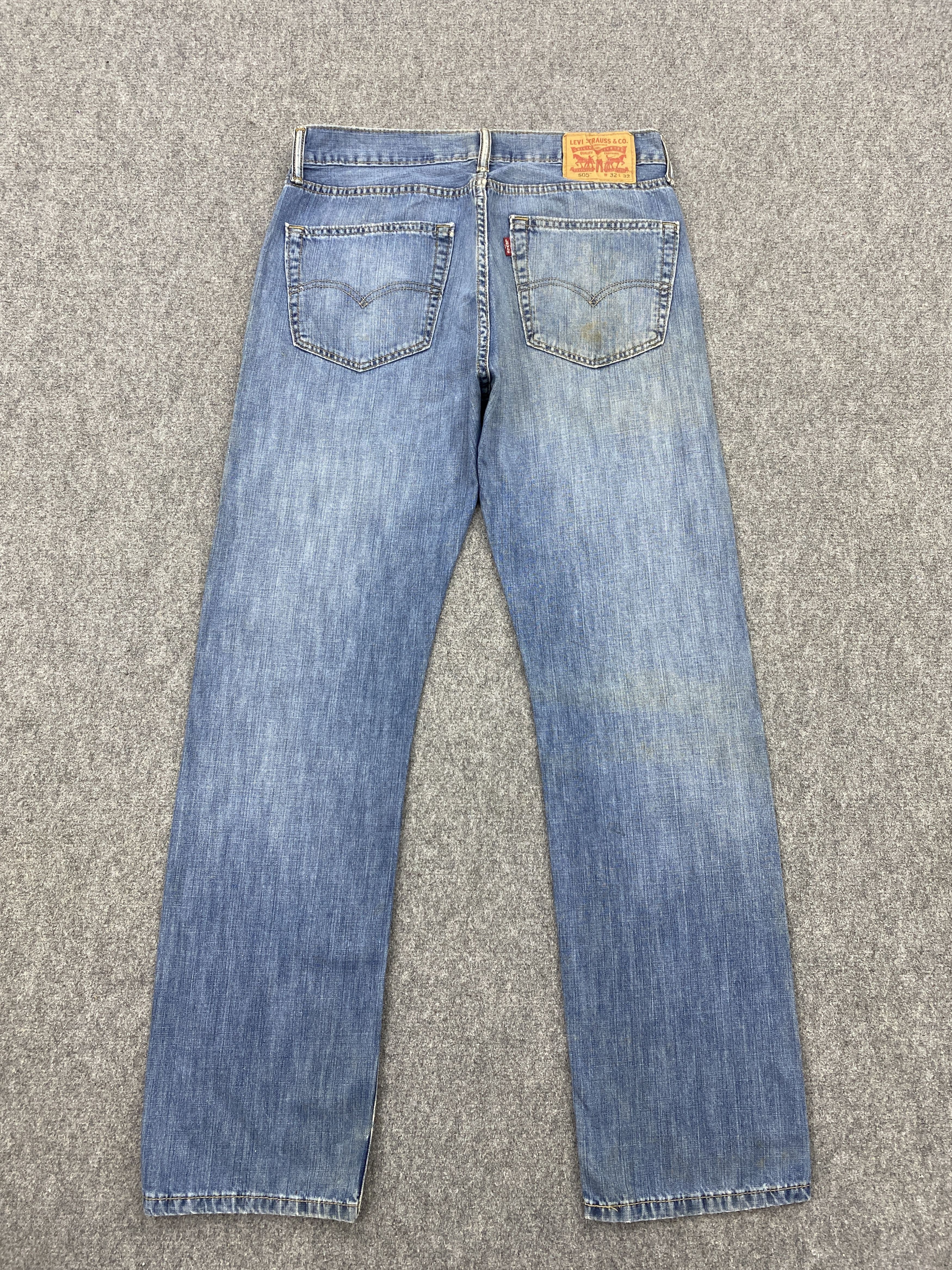 Levi's × Vintage Vintage Levi's 505 Faded Blue Denim Jeans Size US 32 / EU 48 - 3 Thumbnail