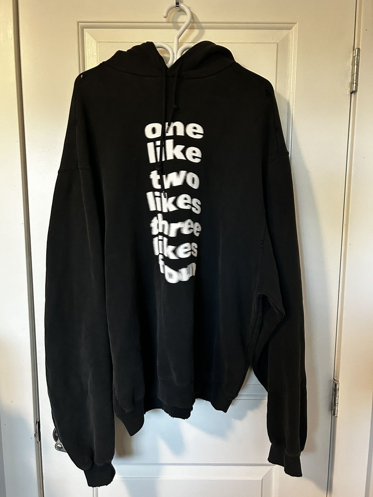 Balenciaga BALENCIAGA FW20 RUNWAY ONE LIKE BLURRY HOODIE | Grailed