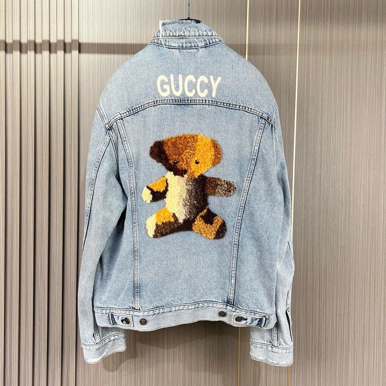 Gucci Gucci Towel bear embroidered letter denim jacket 2504-Nexta Size US M / EU 48-50 / 2 - 2 Thumbnail