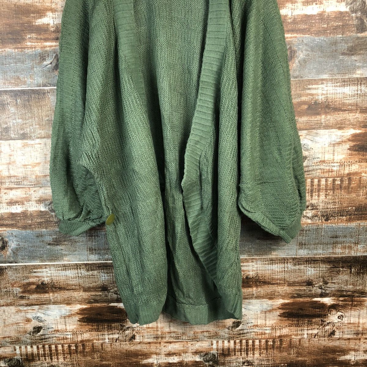 Japanese Brand DL Cashmilon Green Cardigan Knitwear #C484 Size XL / US 12-14 / IT 48-50 - 3 Thumbnail