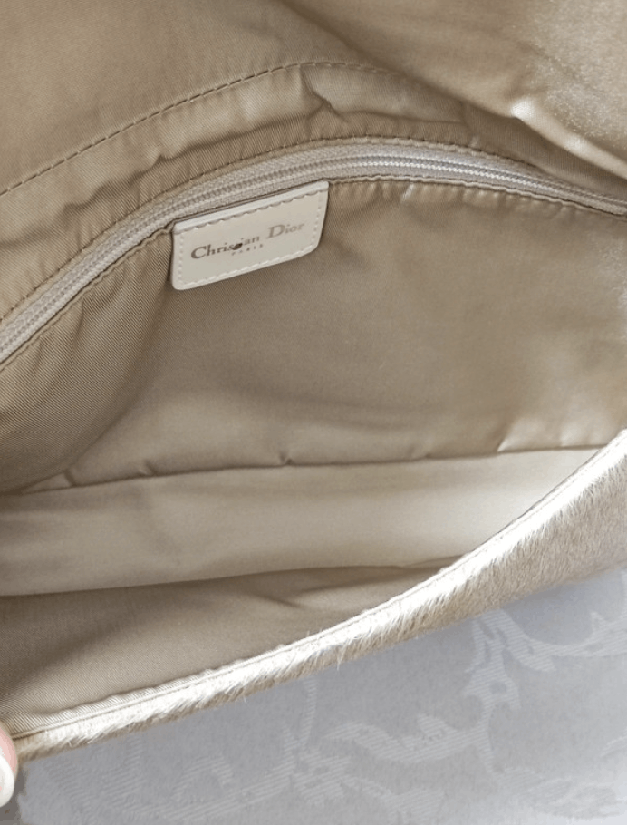 Dior × Leather Dior Bag Malice Saddle Shoulder Hodo Fur Era Galliano EX0031 Size ONE SIZE - 6 Thumbnail