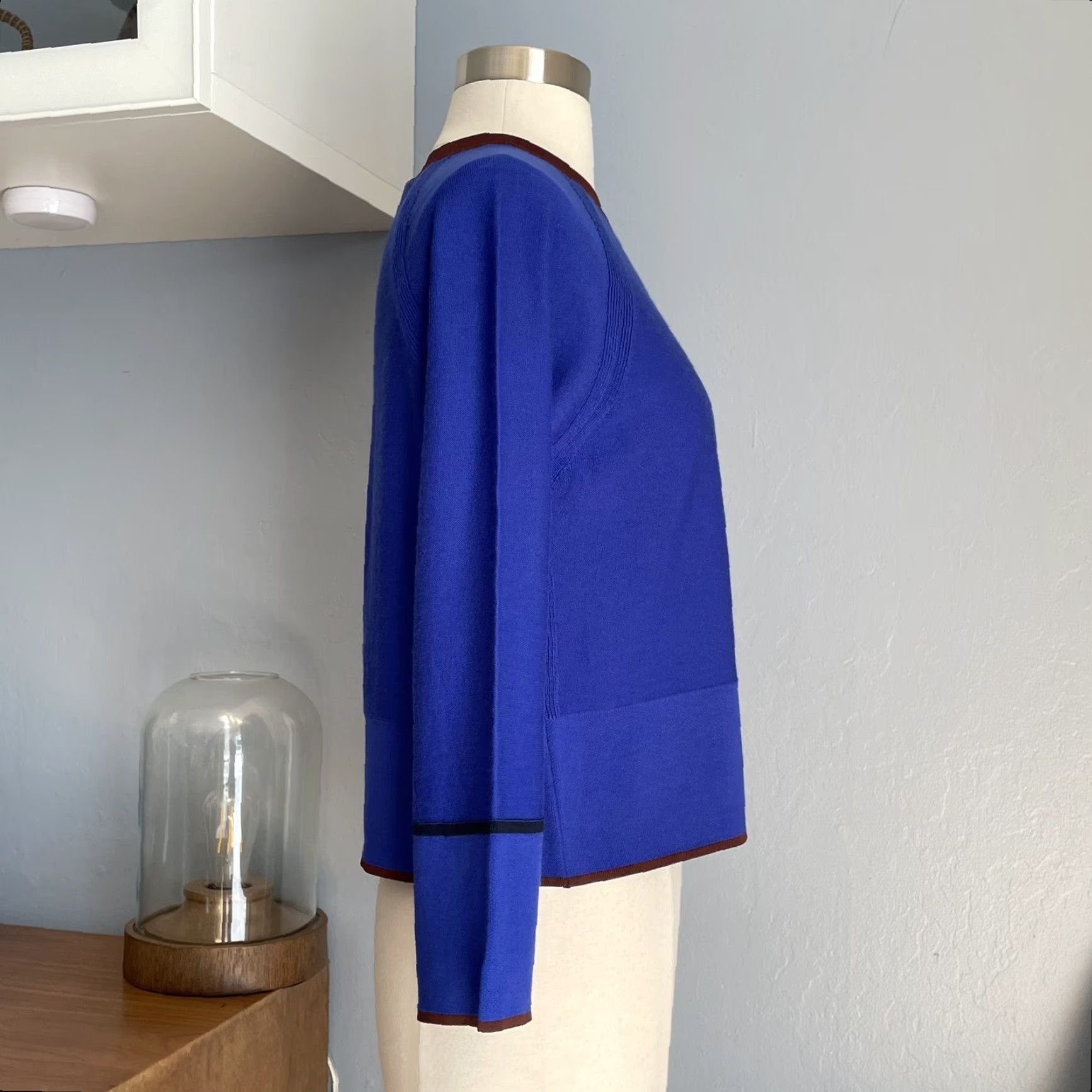 Victoria Beckham VINTAGE Victoria Beckham Raglan Sleeve Crew Neck Sweater Electric Blue Size S Size S / US 4 / IT 40 - 6 Thumbnail